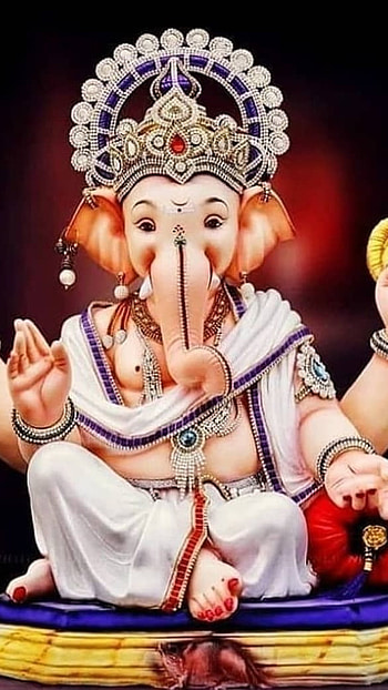 Ganesh , Diamond Crown, diamond, crown, mukhut HD phone wallpaper