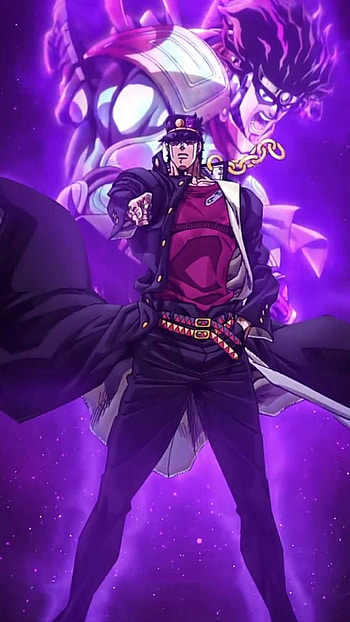 Jotaro Kujo, Star Platinum, Anime , Jojo's Bizarre Adventure HD phone wallpaper