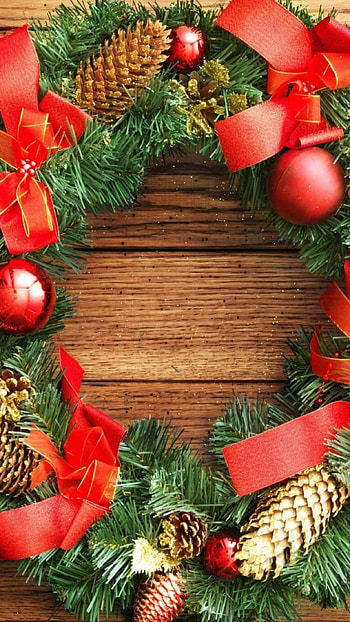 Screenbeauty new year, Christmas wreath, Festive celebration, Joyful theme HD phone wallpaper