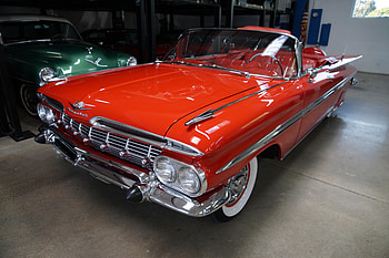 1959 ..Chevrolet Impala..Convertible, old, chevrolet, convertible, red HD wallpaper