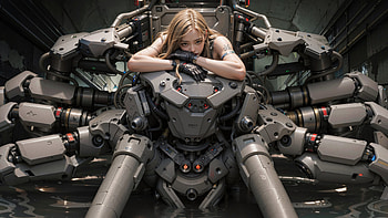 Cyberpunk Scifi Girl In Urban Robot World, scifi, cyberpunk, robot, artist, artwork, digital-art HD wallpaper