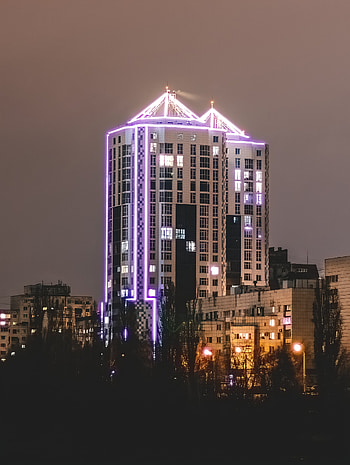 Night, Architecture, Building, Dark, Miscellanea, Miscellaneous, Illumination, Backlight HD phone wallpaper