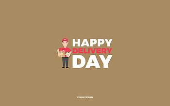 Happy Delivery Day, , blue background, Delivery Day, congratulations, Delivery, Day of Delivery HD wallpaper