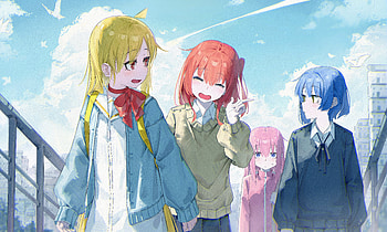 Bocchi the Rock! - Ultra Featuring Gotou, Kita, Yamada & Ijichi, Hitori Gotou, Ikuyo Kita, Ryou Yamada, Nijika Ijichi, Anime, Bocchi the Rock! HD wallpaper