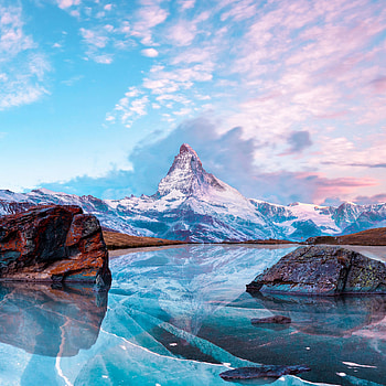 Frozen Lake Reflection Winter, lake, reflection, winter, nature HD phone wallpaper