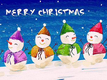 Drawing, Holiday, Christmas, Colors, Merry Christmas, Snowman HD wallpaper