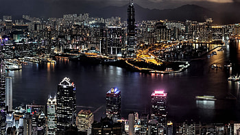 Cities, Rivers, Building, Shore, Bank, Multi-Storey, Multistory, Hong Kong, Hong Kong S.a.r HD wallpaper