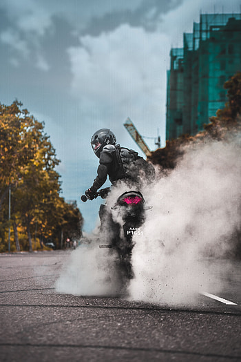 Smoke, Motorcycles, Motorcycle, Bike, Biker, Drift HD phone wallpaper