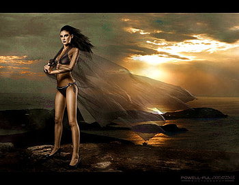 SUNSET GLAMUR VEIL AND BEACH, sunny, clouds, veil, woman, sunset, beach HD wallpaper