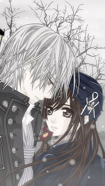 Anime Couple, Black And White, Love Theme HD phone wallpaper