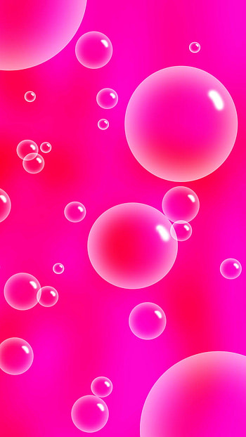 Pink Bubbles, pink, Abstract HD phone wallpaper