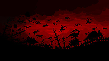 Dinosaur, pixel art, silhouette, minimal, dark HD wallpaper