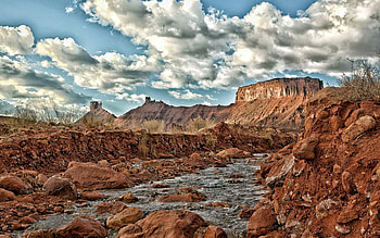 Landscape, Nature, Rivers, Stones, Mountains HD wallpaper