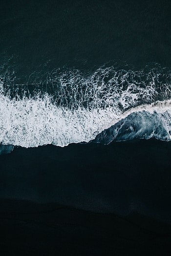 Nature, Sea, Waves, Beach, View From Above, Surf HD phone wallpaper