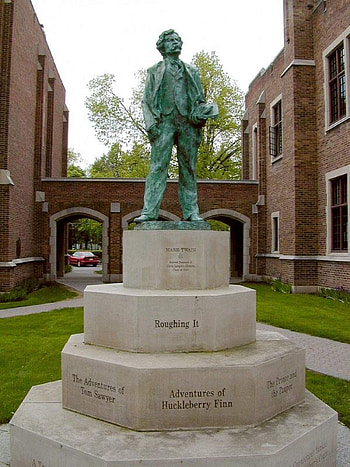 Mark Twain, Statue, thought Trail, New York HD phone wallpaper