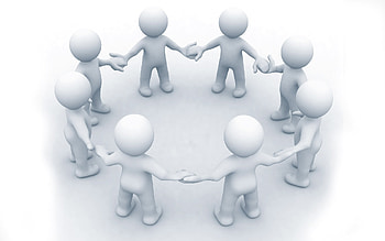 Circle, team, hands, cooperation, human, contact, figures HD wallpaper
