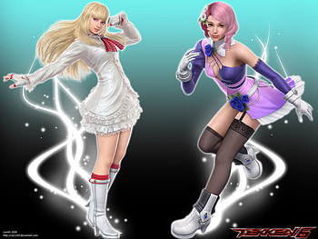 tekken girls, video games, girls, pink hair, tekken HD wallpaper