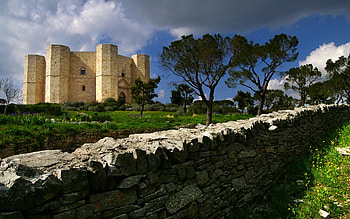 Castel del Monte, Puglia, Italy, medieval, italy, castle, fence HD wallpaper