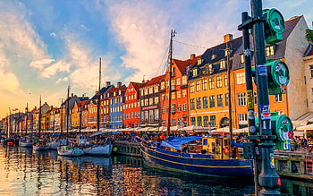 Copenhagen, Colorful buildings, Waterfront, Danish cities HD wallpaper
