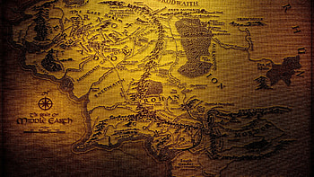 Middle-earth map, The Lord of the Rings HD wallpaper