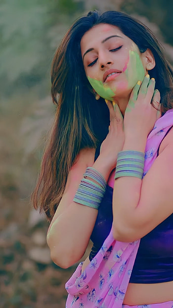 Kruthika Gaikwad, happy holi HD phone wallpaper