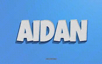 Aidan, blue lines background, with names, Aidan name, male names, Aidan greeting card, line art, with Aidan name HD wallpaper