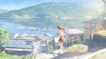 Go To The Seaside, anime-girl, anime, artist, artwork, digital-art, artstation HD wallpaper
