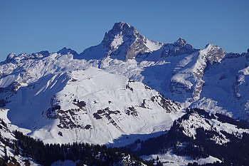 Snowy Mountain Peak, winter, peak, mountain, snow HD wallpaper