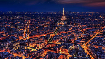 Paris France Eiffel Tower night, Laptop full HD wallpaper