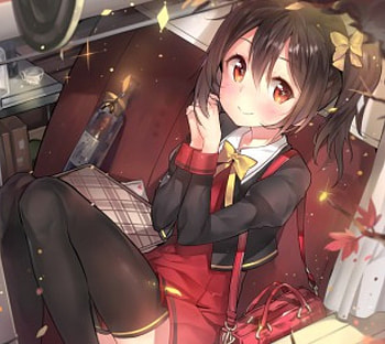 Love Live! School Idol Project, black, glow, cute, sparkles, long hair, beauty, lady, female, skirt, sweet, jacket, girl, beautiful, black hair, woman, anime, pretty, red, lovely HD wallpaper