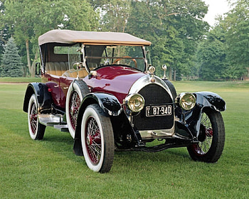 1920 ReVere .. Duesenberg model A.. 4 seater Touring, retro, old, red, vintage HD wallpaper