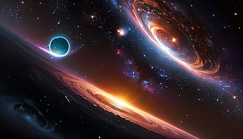 Warped space, AI Art, galaxy, Sci Fi, space HD wallpaper