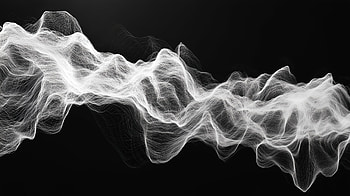 Elegant Waveform: A Stunning, Waveform, Abstract, Black & White, smoke, wave HD wallpaper