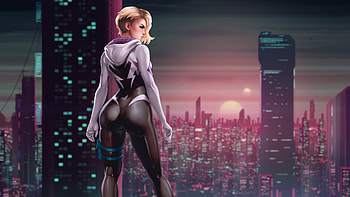 Gwen Stacy Elegance In Motion, gwen-stacy, superheroes, artwork, digital-art HD wallpaper