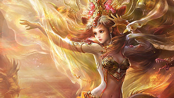 Cast a Spell..., snake, spell, eyes, girl, beautiful, crown, magical, flowers, beast HD wallpaper