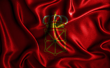 Navarre flag, , silk wavy flags, spanish provinces, Day of Navarre, fabric flags, Flag of Navarre, 3D art, Navarre, Europe, Provinces of Spain, Navarre 3D flag, Spain HD wallpaper