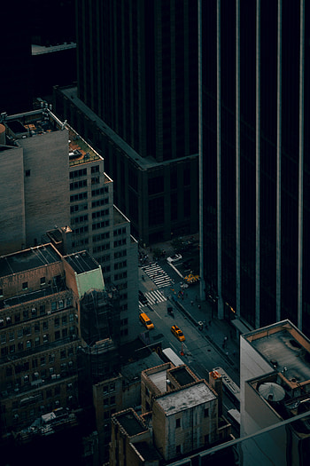 Cities, People, Cars, City, Building, View From Above, Street HD phone wallpaper