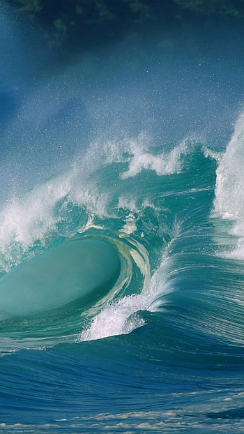 Preview wave, ocean, splash, sea, force, splashes HD phone wallpaper