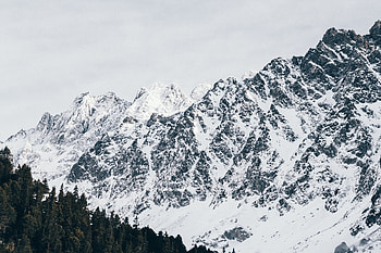 Glacier Mountains Covered In Snow , snow, mountains, nature, glacier HD wallpaper