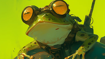 Futuristic Frog Adventure, Animal, frog, goggles, cartoon, colorful HD wallpaper