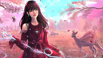 Princess Of Autumn, artist, artwork, digital-art, deviantart HD wallpaper