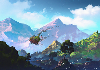 Moving Castle, artist, artwork, digital-art, deviantart HD wallpaper