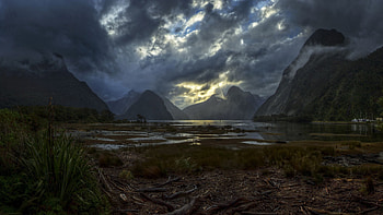 Nature, Sky, Mountains, Earth, Land, Darkness, Roots, Gloomy, Creepy HD wallpaper