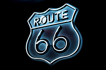 Words, Neon, Inscription, Numbers, Route 66 HD wallpaper