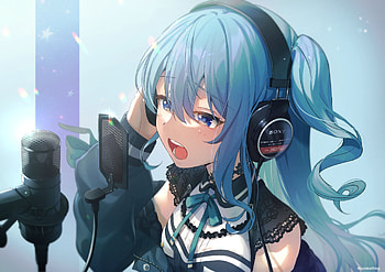 Hoshimachi Suisei, hololive, Hoshimachi Suisei, Anime, Virtual Youtuber HD wallpaper