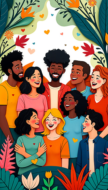 Joyful Friends: A Colorful Celebration, friends, celebration HD phone wallpaper