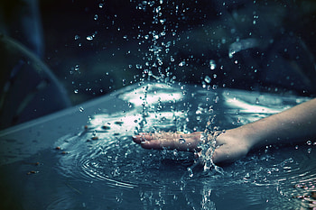 Macro, Hand, Spray, Splash, Touching, Touch HD wallpaper