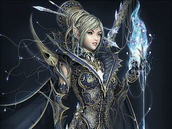 High Sorceress, sorceress, magic, fantasy, elf, female HD wallpaper