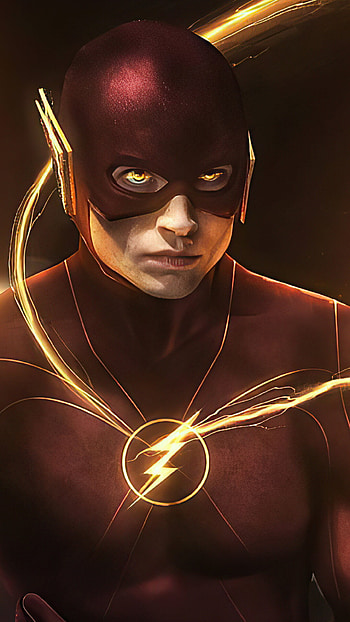 Flash, DC Comics, Lightning bolt symbol, Abstract background HD phone wallpaper