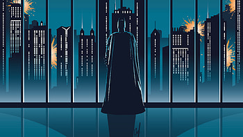 Batman Dark Knight Minimal , batman, superheroes, artist, artwork, digital-art, minimalism, minimalist, behance HD wallpaper